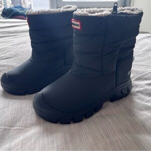Hunter Kids Black Snow Boots